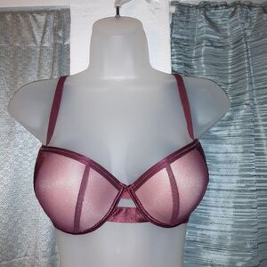 Youmita 38C Zinfandel Mesh Demi Push Up Bra NWT